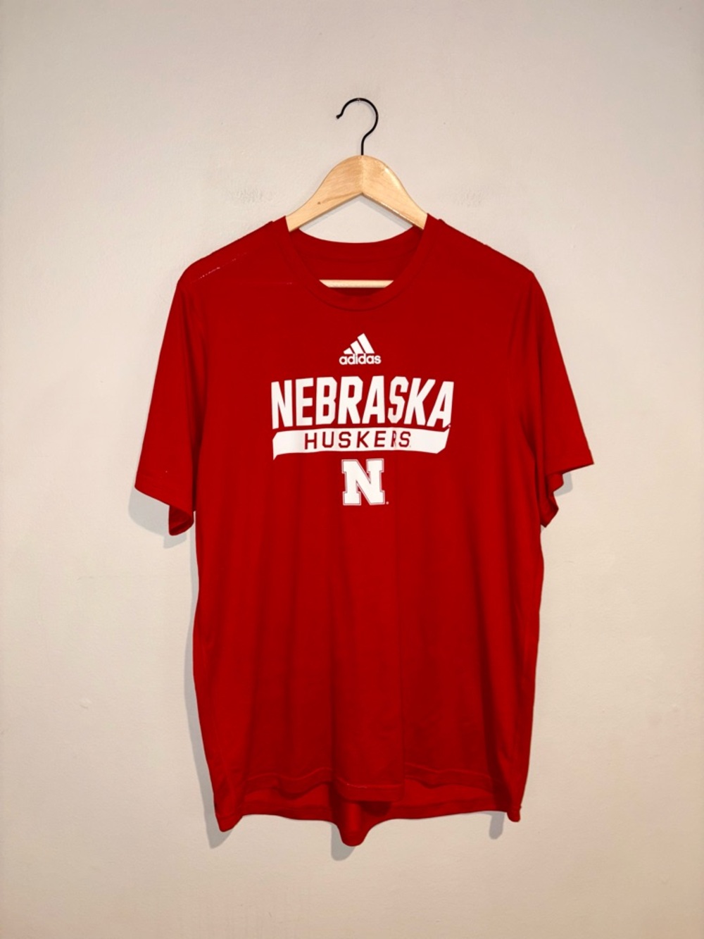 Adidas Red Nebraska Cornhuskers Graphic Tee Sz XL